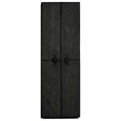 Scarpiera Nera 60x30x166 cm in Tessuto - homemem39