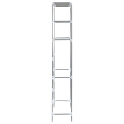 Scaffale per Lavatrice con 3 Ripiani Argento 69x28x169 cm - homemem39