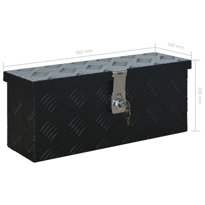 Scatola in Alluminio 485x140x200 mm Nera | homemem39