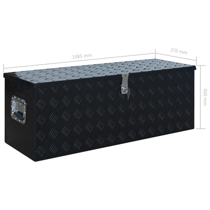 Scatola in Alluminio 1085x370x400 mm Nera | homemem39
