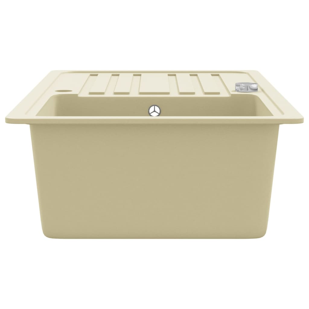 Lavello da Cucina in Granito Vasca Singola Beige | homemem39