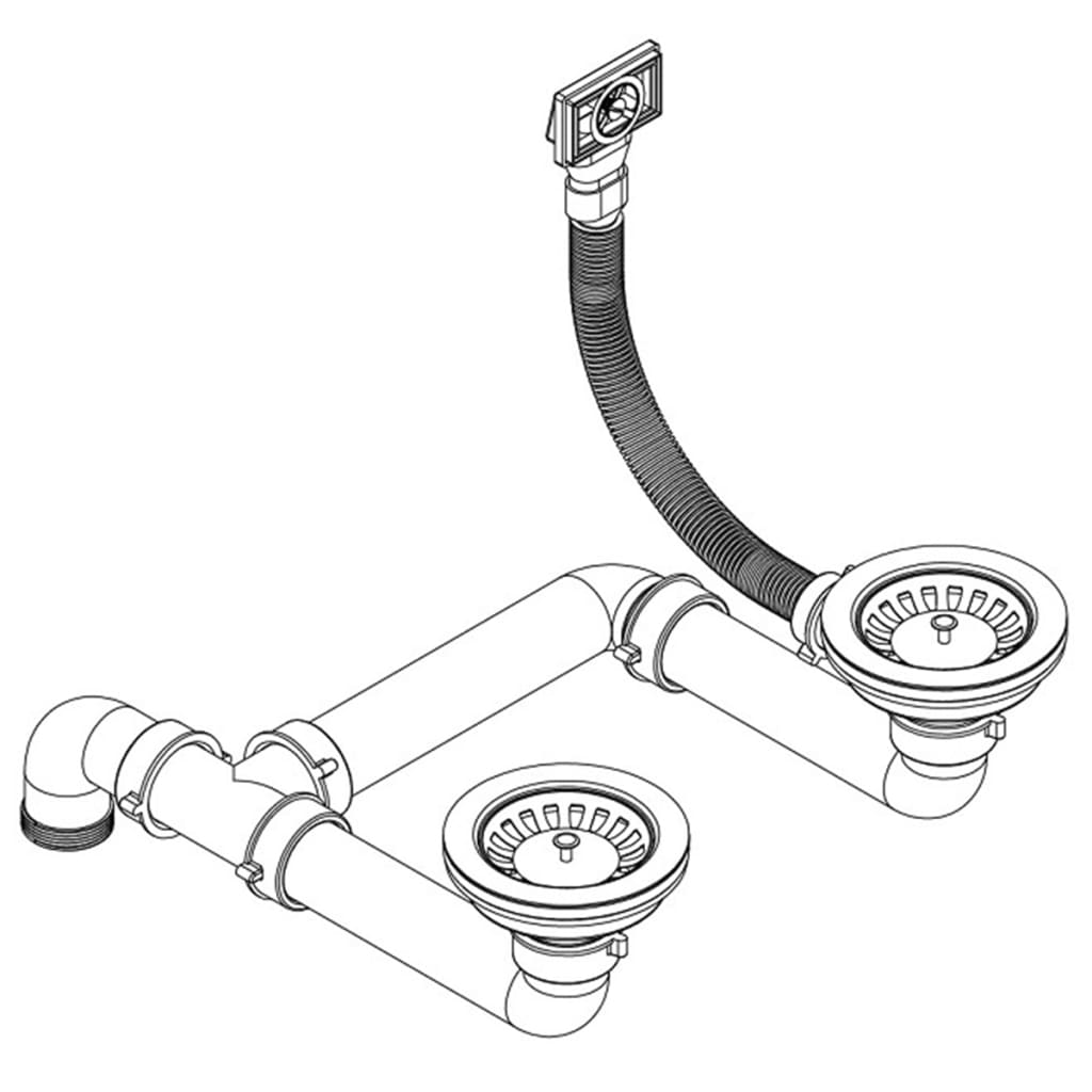 Lavello da Cucina in Granito Vasca Doppia Beige - homemem39