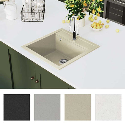 Lavello da Cucina in Granito Vasca Singola Beige - homemem39