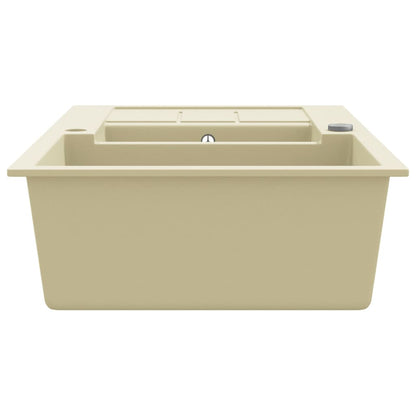 Lavello da Cucina in Granito Vasca Doppia Beige | homemem39