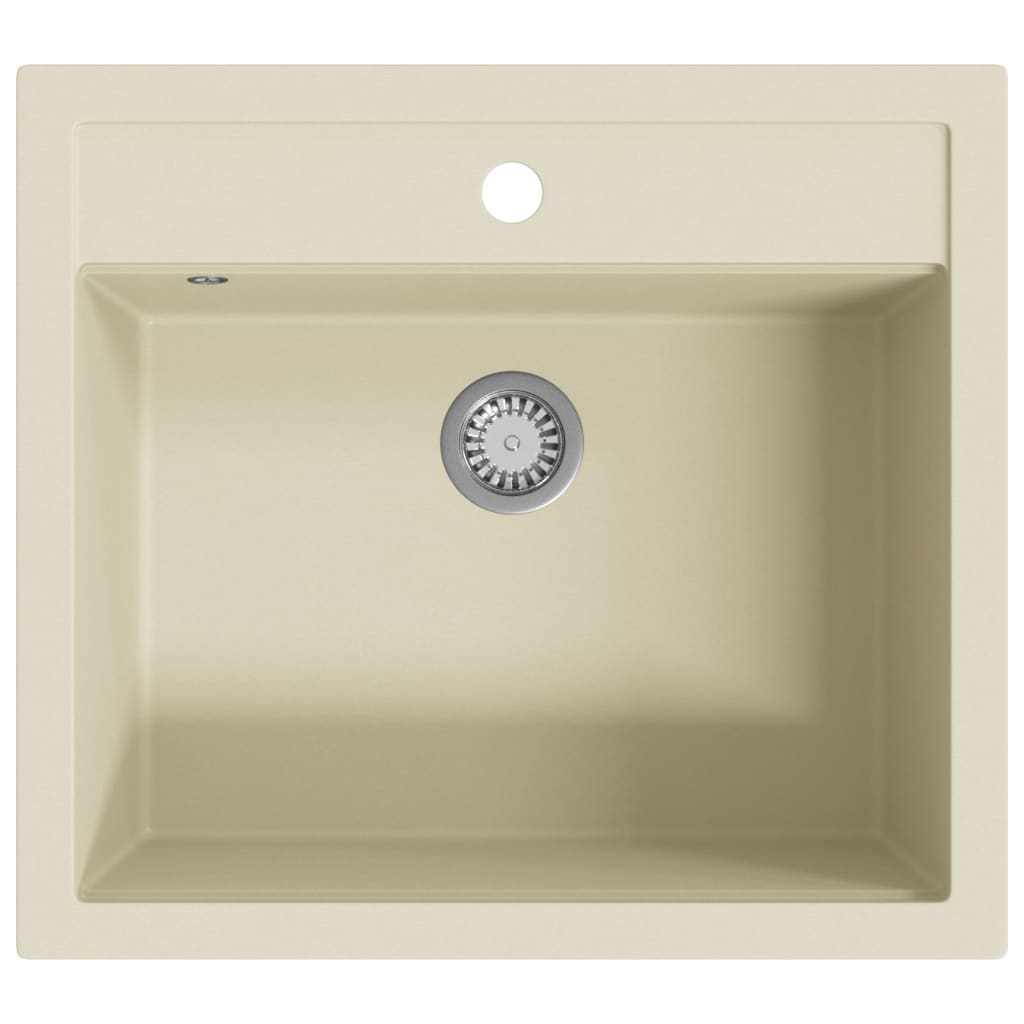 Lavello da Cucina in Granito Vasca Singola Beige - homemem39