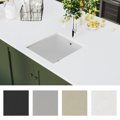 Lavello da Cucina in Granito Vasca Singola Bianco - homemem39