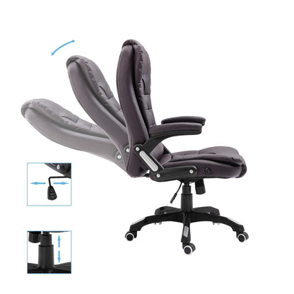 Sedia da Ufficio Marrone in Vera Pelle - homemem39