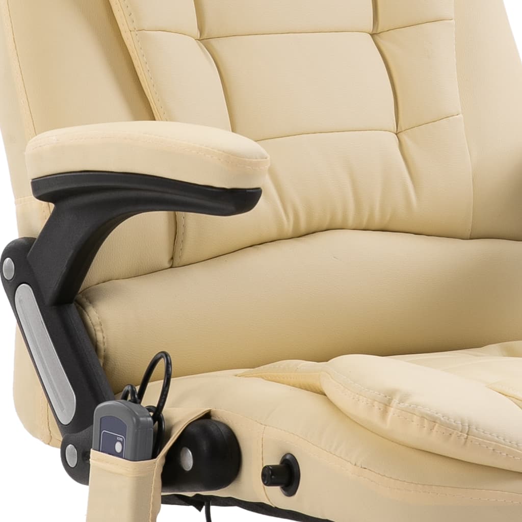 Sedia da Ufficio Massaggiante Crema in Similpelle | homemem39