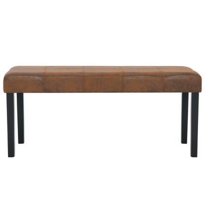 Panca 106 cm Marrone in Pelle Scamosciata Artificiale - homemem39