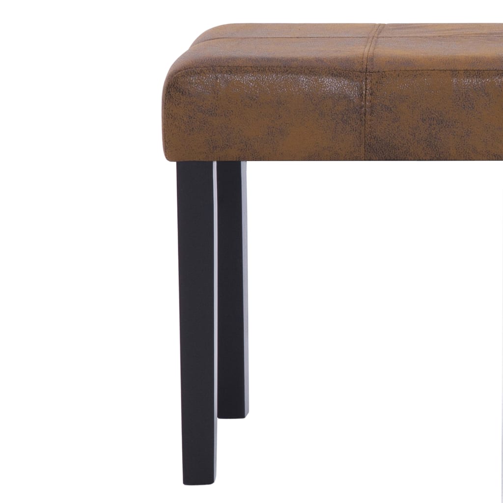Panca 106 cm Marrone in Pelle Scamosciata Artificiale - homemem39