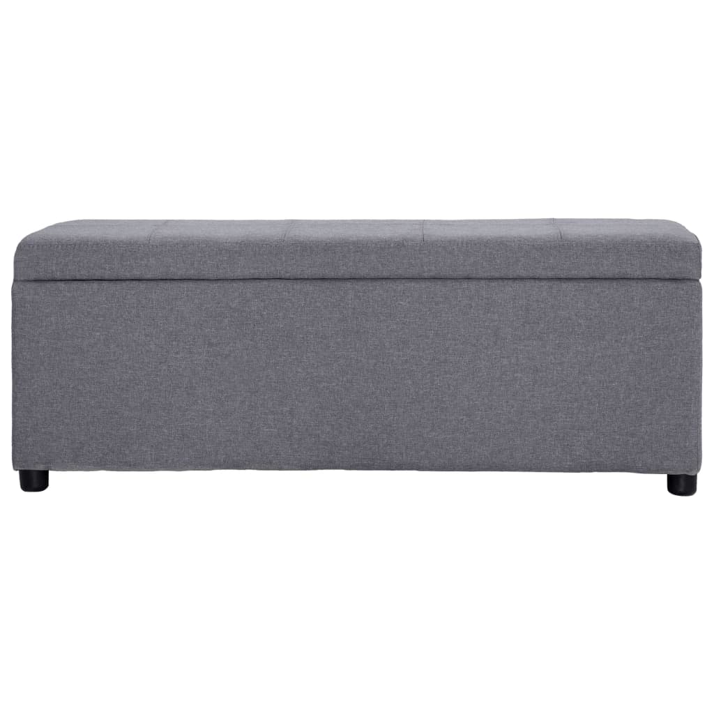 Panca con Vano Portaoggetti 116 cm Grigio Chiaro in Poliestere | homemem39