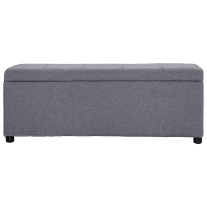 Panca con Vano Portaoggetti 116 cm Grigio Chiaro in Poliestere | homemem39