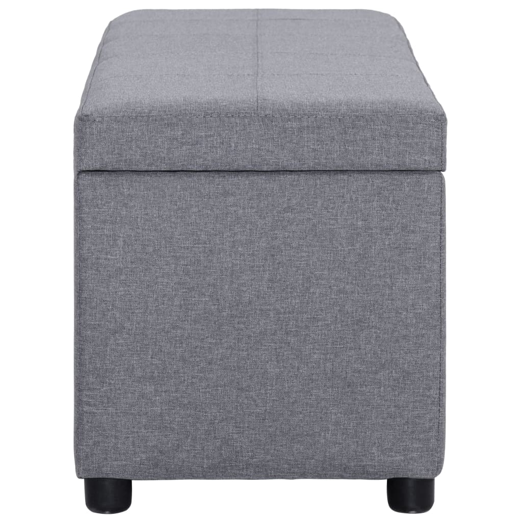 Panca con Vano Portaoggetti 116 cm Grigio Chiaro in Poliestere | homemem39