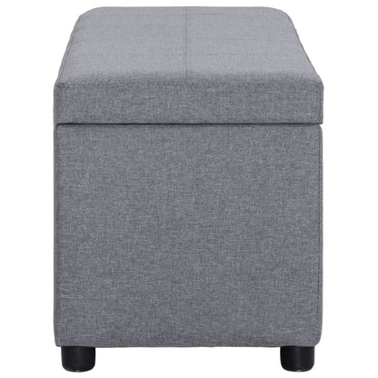 Panca con Vano Portaoggetti 116 cm Grigio Chiaro in Poliestere | homemem39