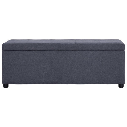 Panca con Vano Portaoggetti 116 cm Grigio Scuro in Poliestere | homemem39