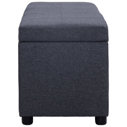Panca con Vano Portaoggetti 116 cm Grigio Scuro in Poliestere | homemem39