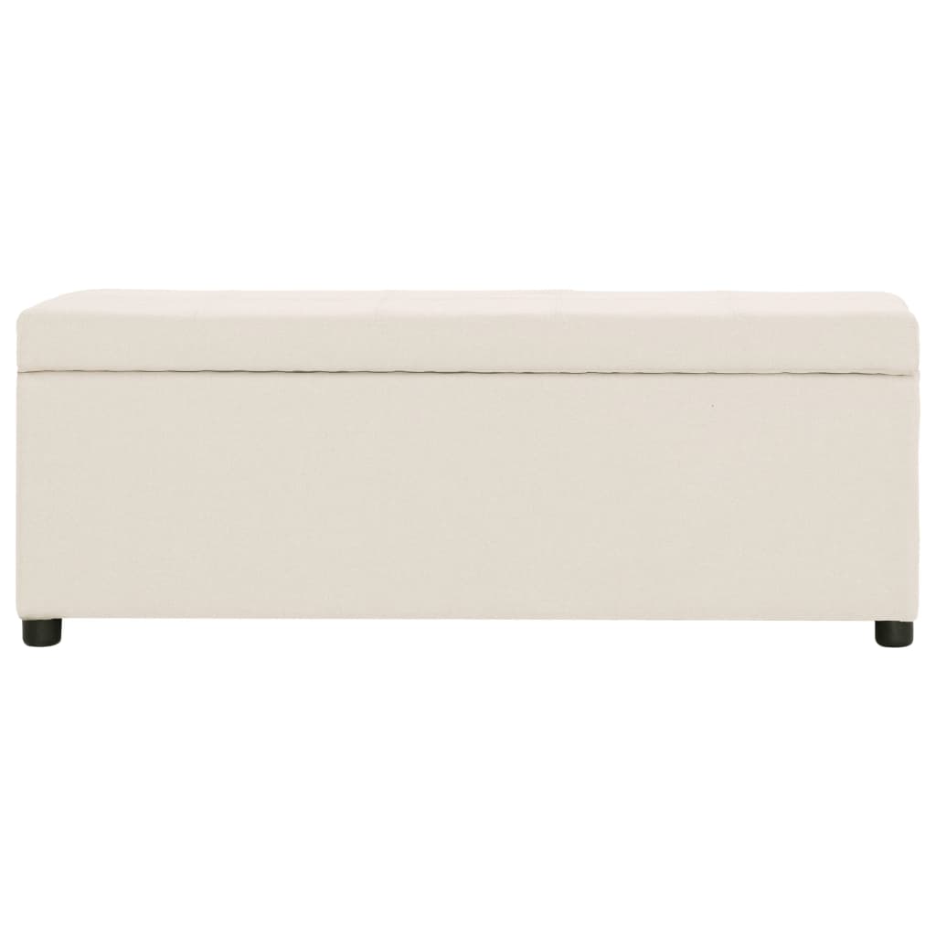 Panca con Vano Portaoggetti 116 cm Crema in Poliestere | homemem39