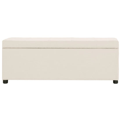 Panca con Vano Portaoggetti 116 cm Crema in Poliestere | homemem39