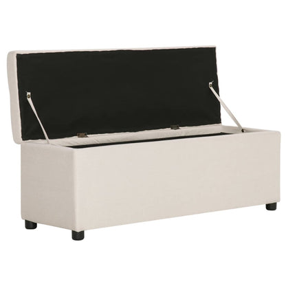 Panca con Vano Portaoggetti 116 cm Crema in Poliestere | homemem39