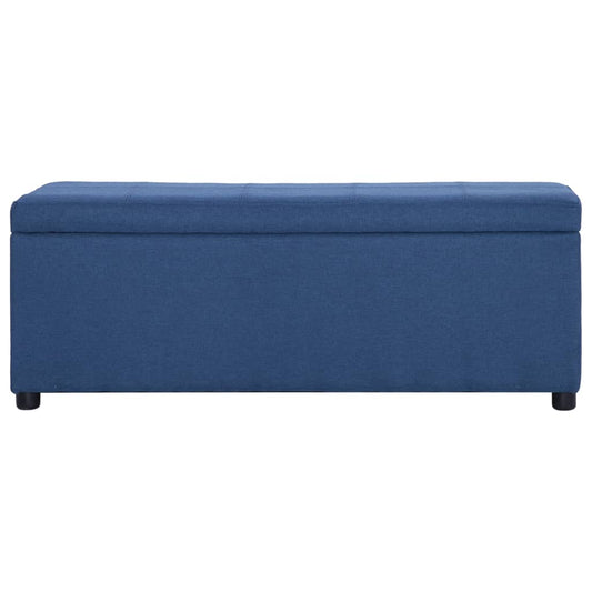 Panca con Vano Portaoggetti 116 cm Blu in Poliestere | homemem39