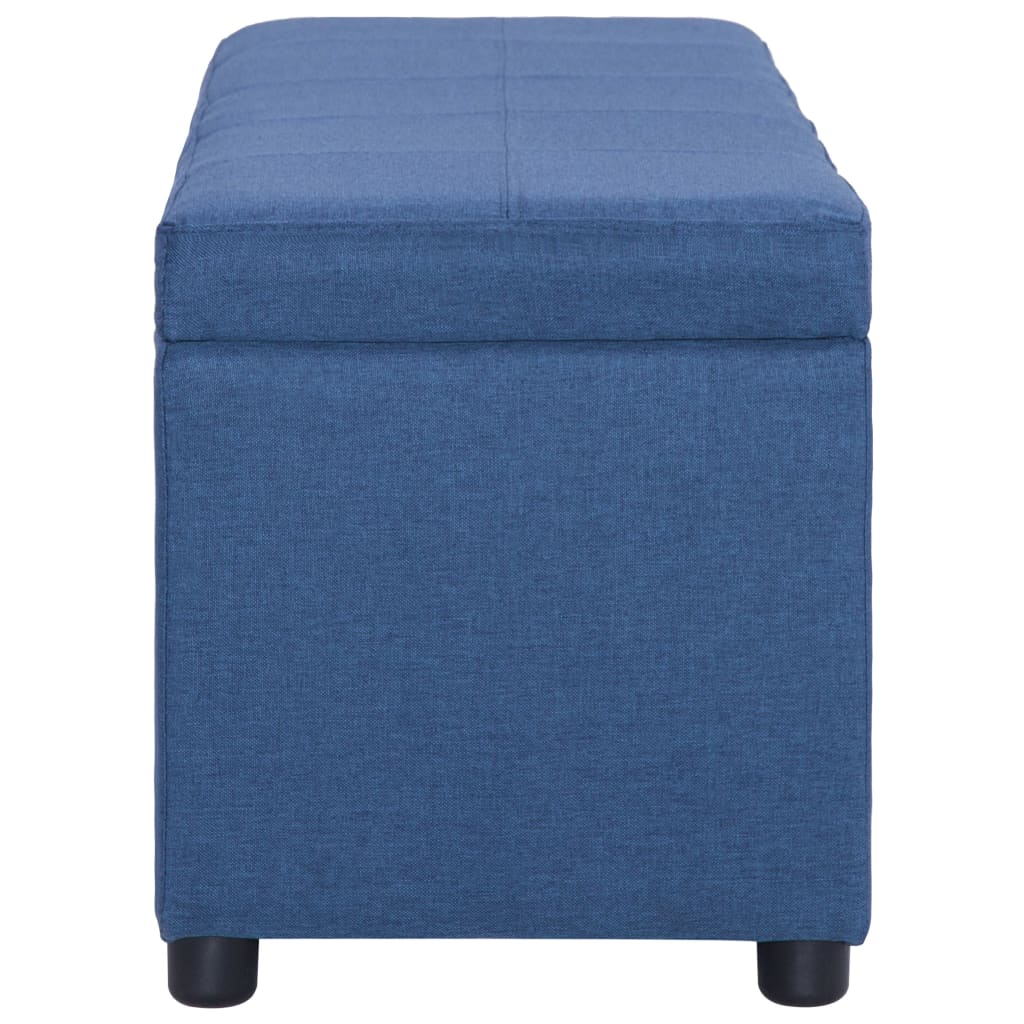 Panca con Vano Portaoggetti 116 cm Blu in Poliestere | homemem39