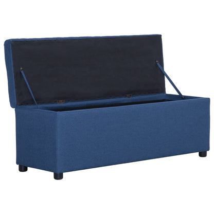 Panca con Vano Portaoggetti 116 cm Blu in Poliestere | homemem39