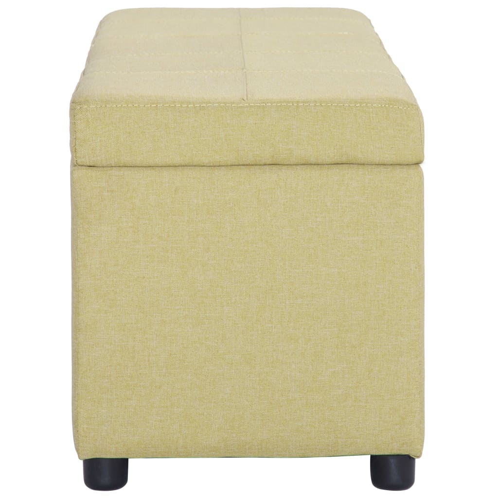 Panca con Vano Portaoggetti 116 cm Verde in Poliestere | homemem39
