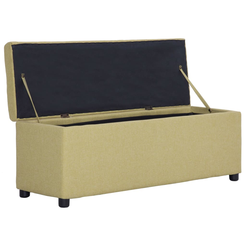 Panca con Vano Portaoggetti 116 cm Verde in Poliestere | homemem39