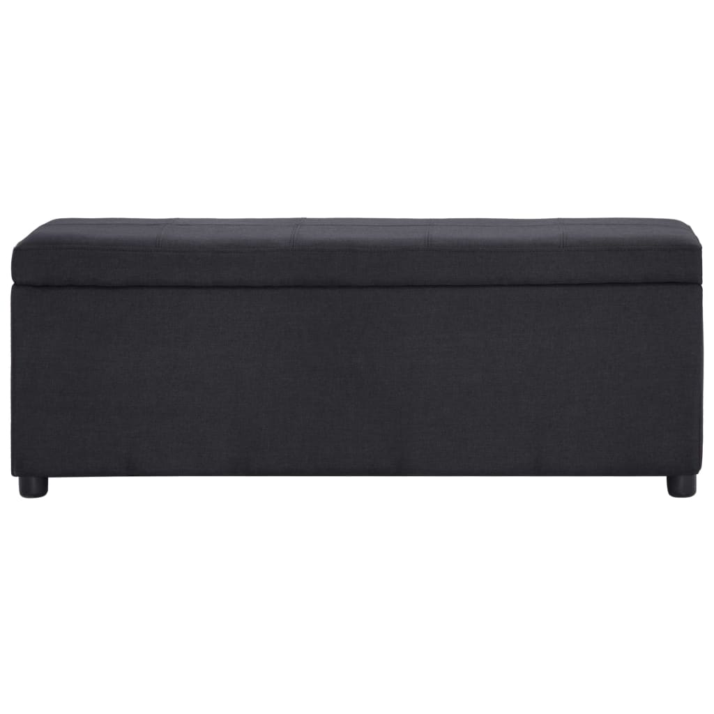 Panca con Vano Portaoggetti 116 cm Nera in Poliestere | homemem39