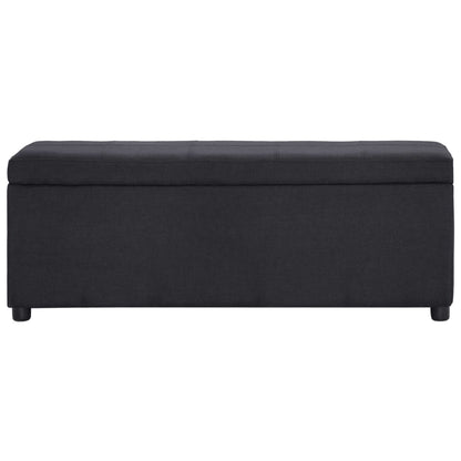 Panca con Vano Portaoggetti 116 cm Nera in Poliestere | homemem39