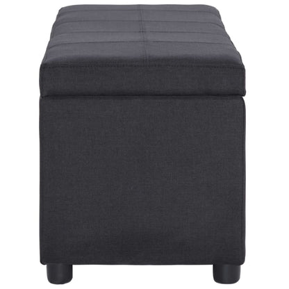 Panca con Vano Portaoggetti 116 cm Nera in Poliestere | homemem39