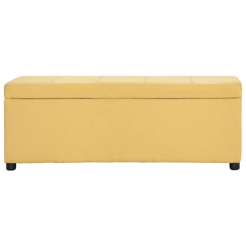 Panca con Vano Portaoggetti 116 cm Gialla in Poliestere | homemem39
