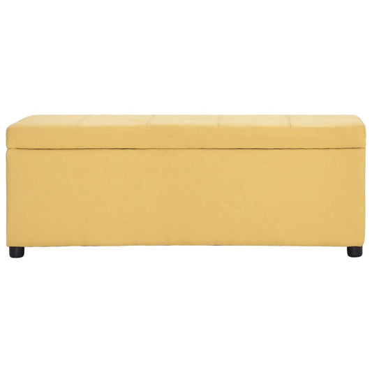 Panca con Vano Portaoggetti 116 cm Gialla in Poliestere | homemem39