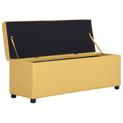 Panca con Vano Portaoggetti 116 cm Gialla in Poliestere | homemem39