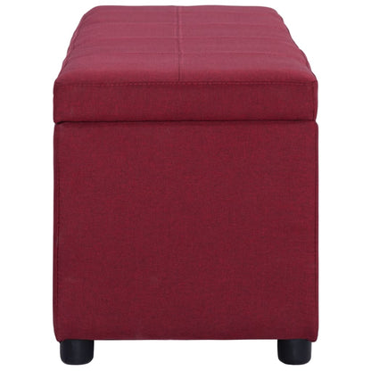 Panca con Vano Portaoggetti 116 cm Rosso Vino in Poliestere | homemem39