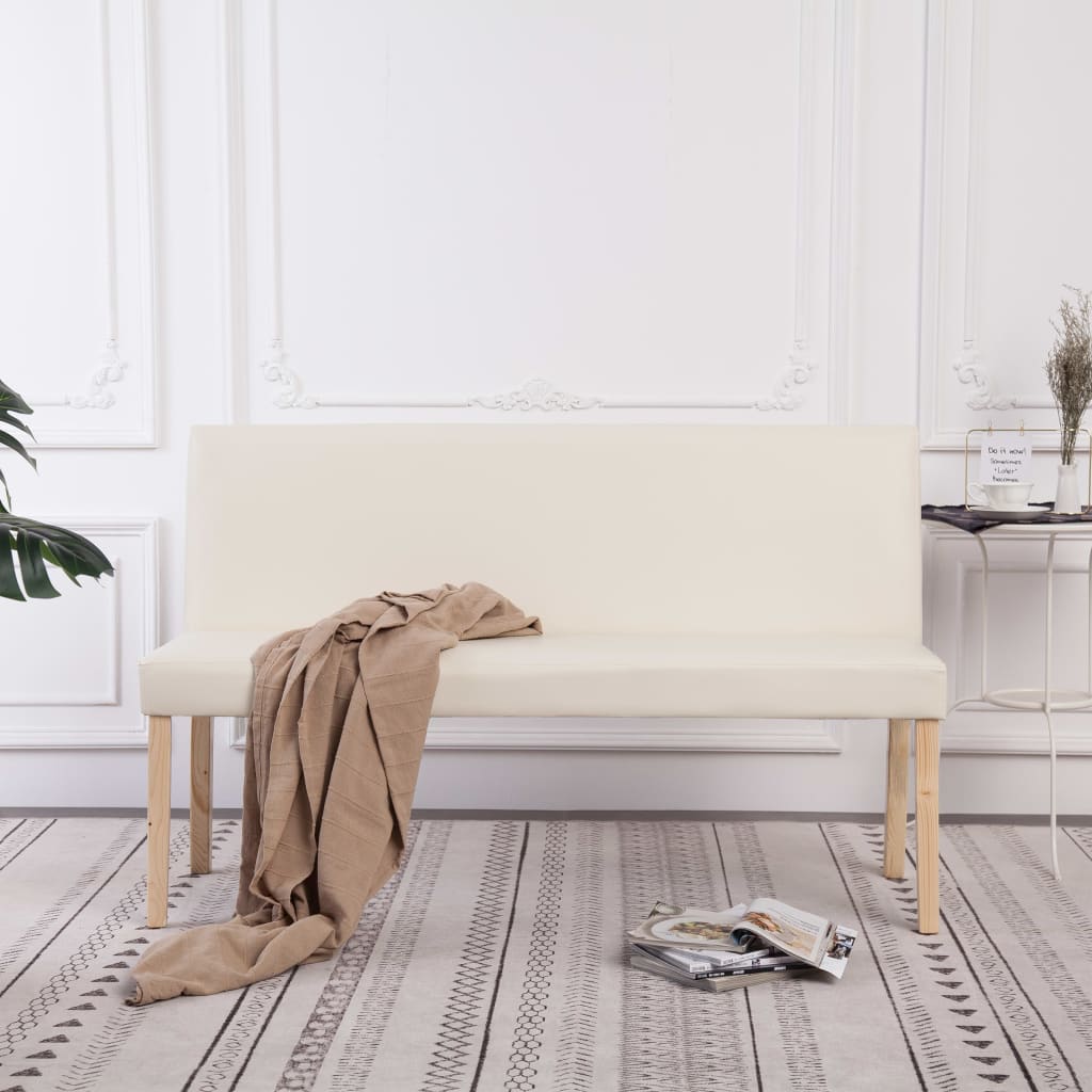 Panca 139,5 cm Crema in Similpelle | homemem39