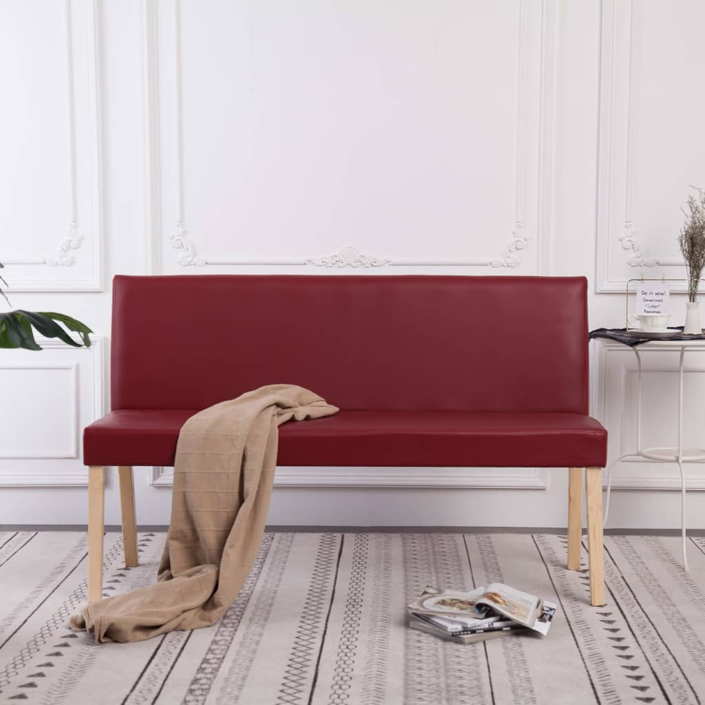 Panca 139,5 cm Rosso Vino in Similpelle | homemem39