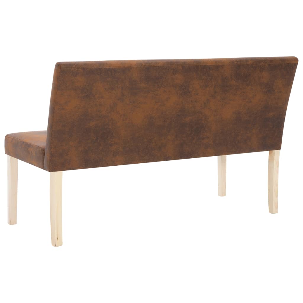 Panca 139,5 cm Marrone in Pelle Scamosciata Artificiale - homemem39
