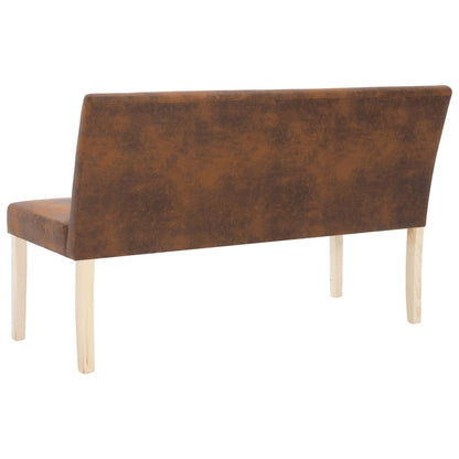Panca 139,5 cm Marrone in Pelle Scamosciata Artificiale - homemem39