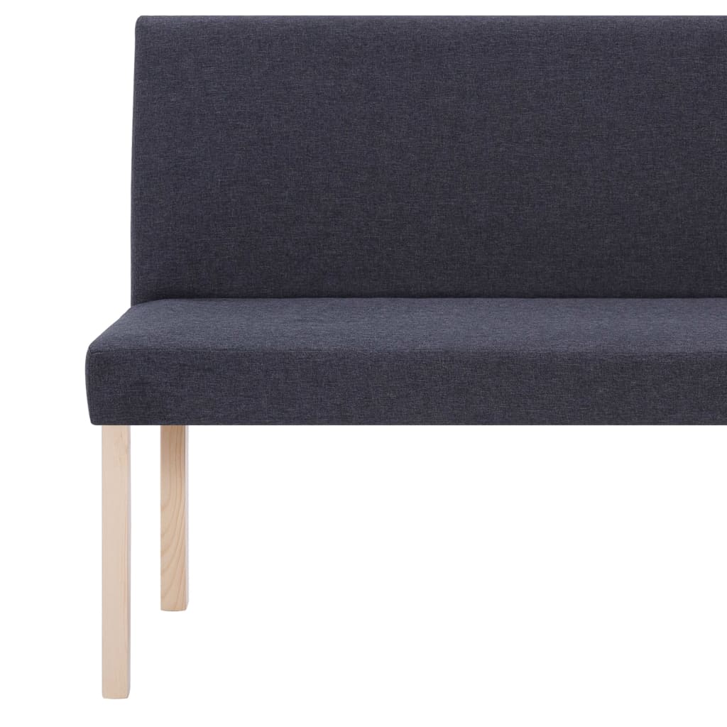 Panca 139,5 cm Grigio Scuro in Poliestere | homemem39