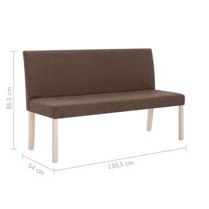 Panca 139,5 cm Marrone in Poliestere | homemem39