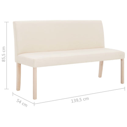 Panca 139,5 cm Crema in Poliestere | homemem39