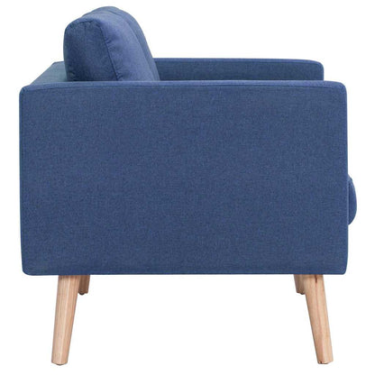Divano a 2 Posti in Tessuto Blu | homemem39