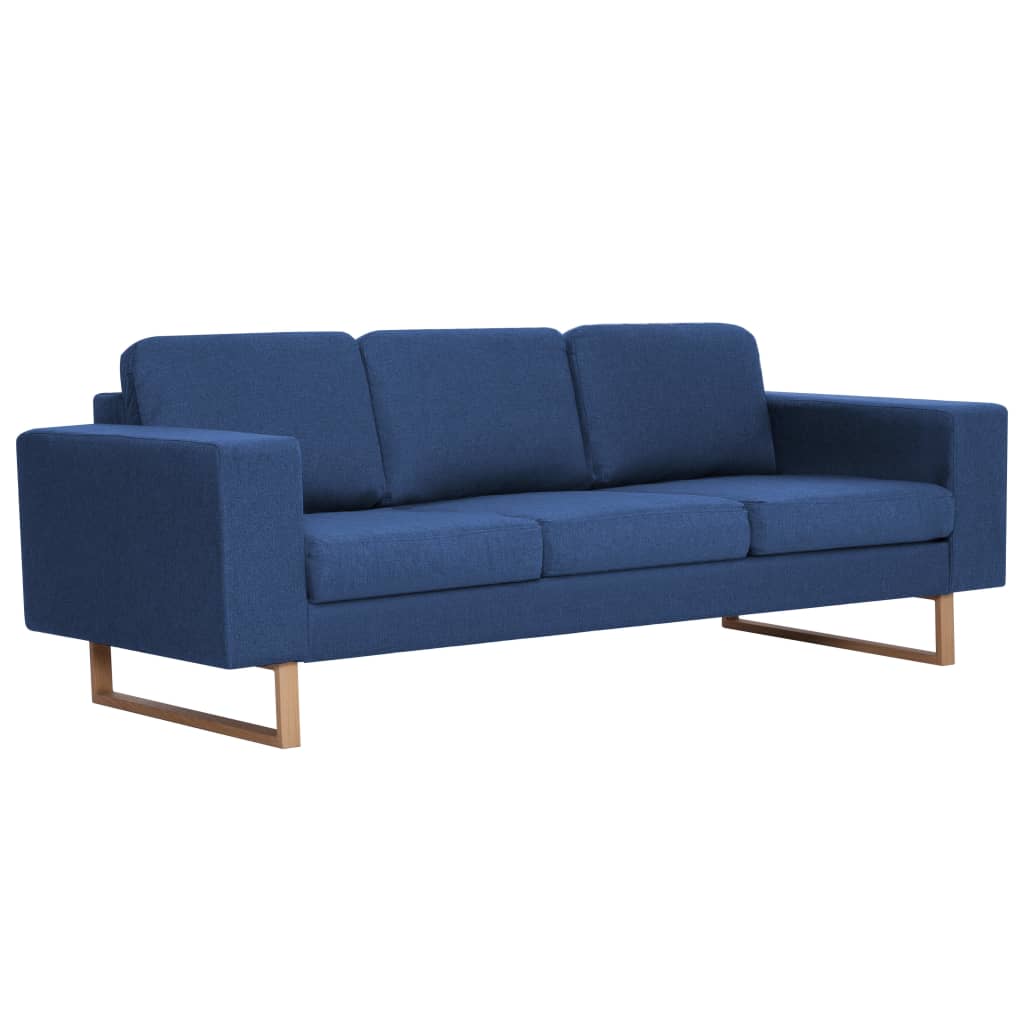 Divano a 3 Posti in Tessuto Blu | homemem39