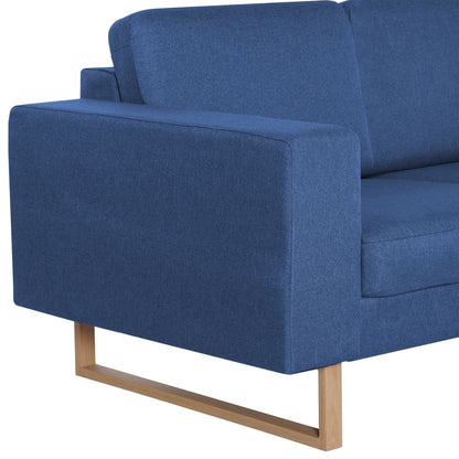 Divano a 3 Posti in Tessuto Blu | homemem39