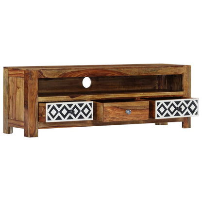 Mobile Porta TV 120x30x40 cm in Legno Massello di Acacia - homemem39