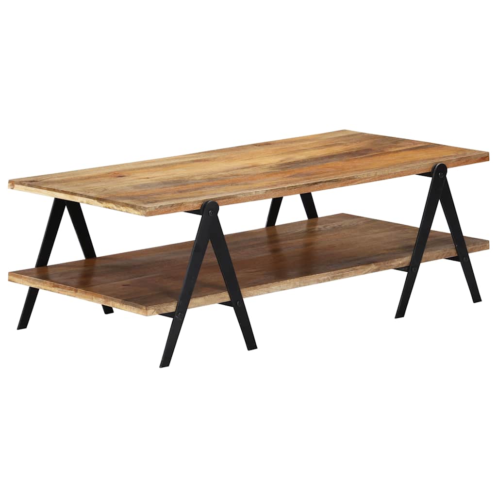 Tavolino da Salotto 115x60x40 cm in Legno Massello di Mango | homemem39