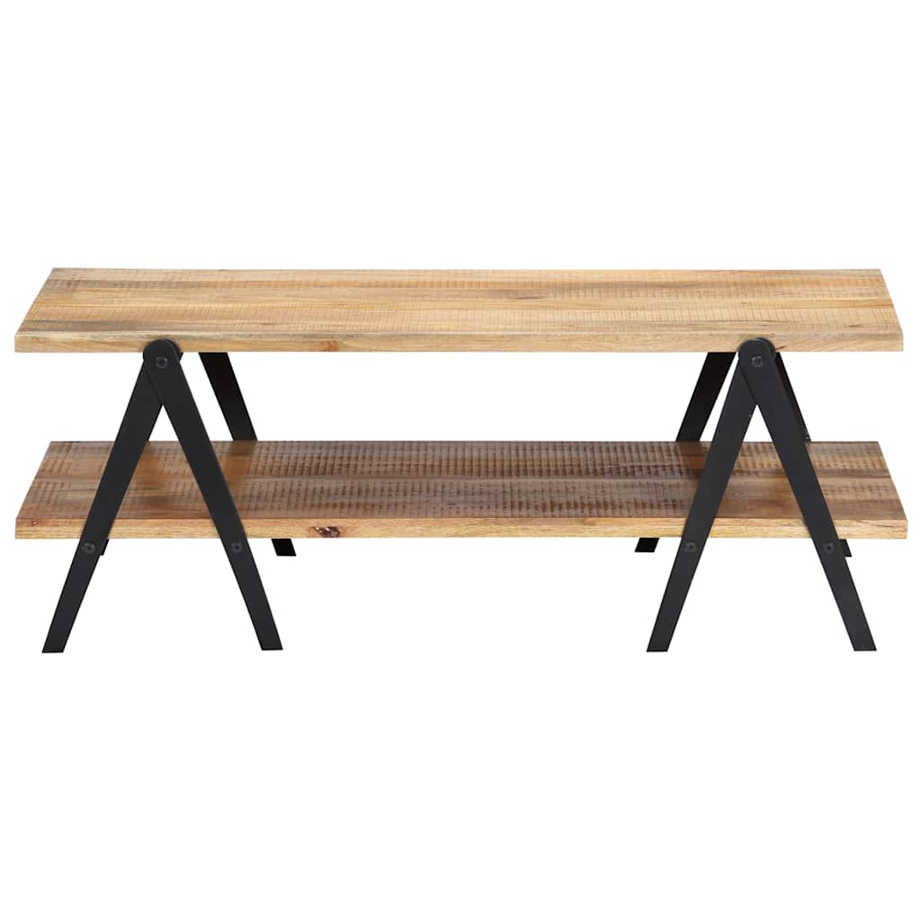 Tavolino da Salotto 115x60x40 cm in Legno Massello di Mango | homemem39
