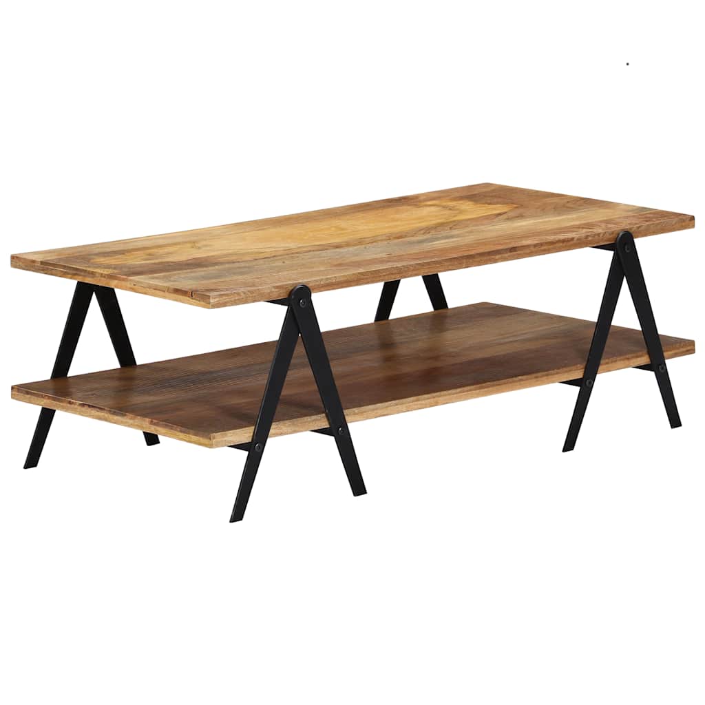 Tavolino da Salotto 115x60x40 cm in Legno Massello di Mango | homemem39