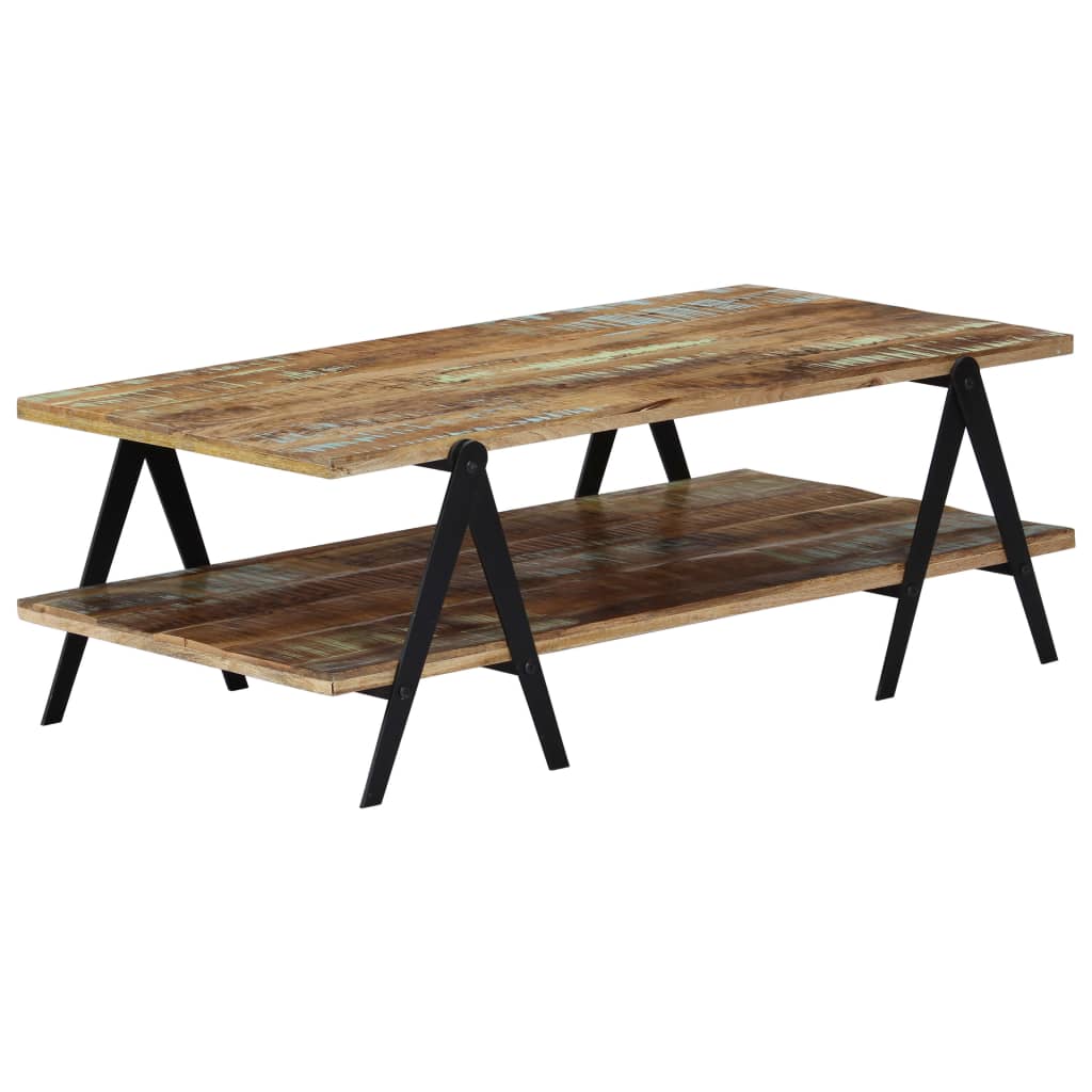 Tavolino da Salotto 115x60x40 cm in Legno Massello di Recupero | homemem39